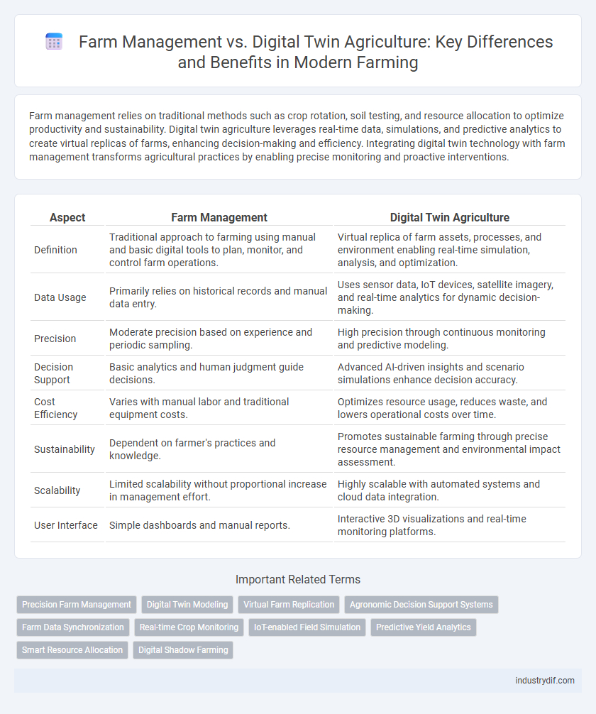 Farm Management vs. Digital Twin Agriculture: Key Differences and Benefits in Modern Farming