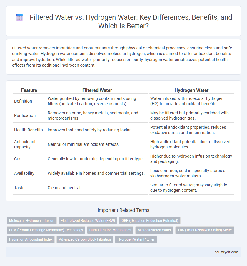 Filtered Water vs. Hydrogen Water: Key Differences, Benefits, and Which Is Better?