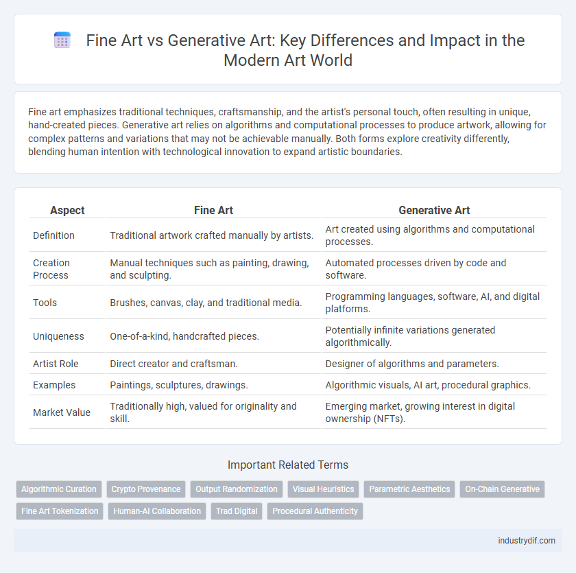 Fine Art vs Generative Art: Key Differences and Impact in the Modern Art World
