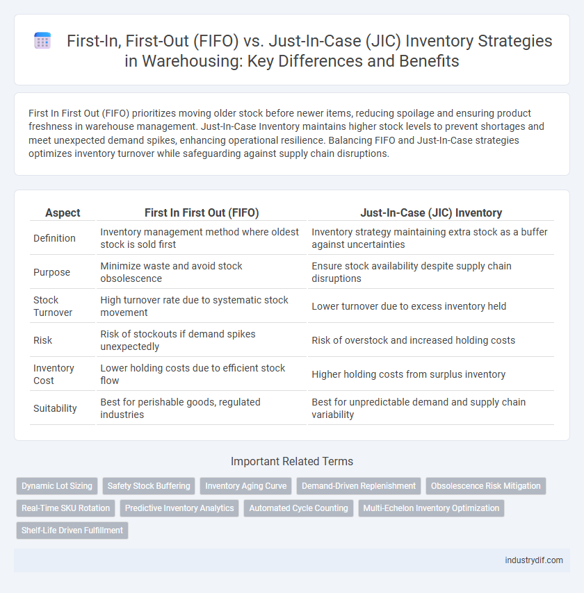 First-In, First-Out (FIFO) vs. Just-In-Case (JIC) Inventory Strategies in Warehousing: Key Differences and Benefits