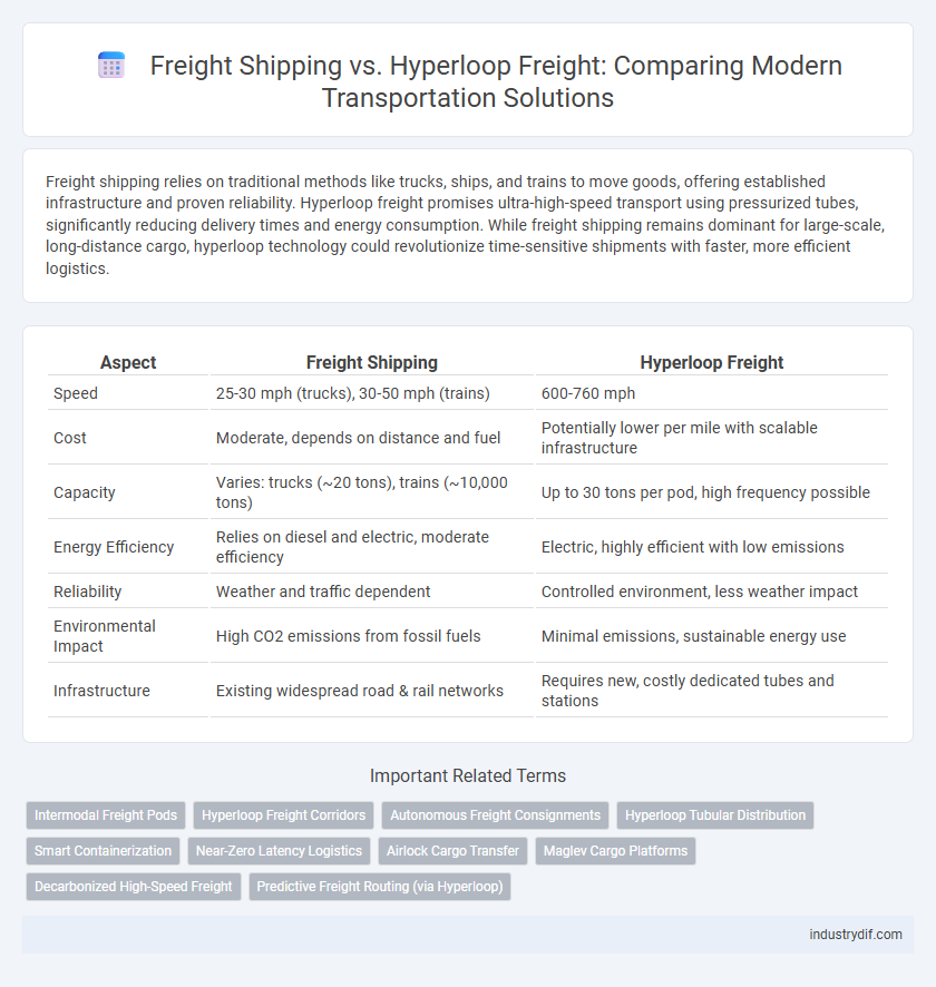 Freight Shipping vs. Hyperloop Freight: Comparing Modern Transportation Solutions