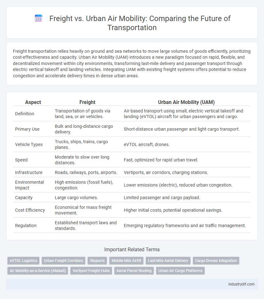 Freight vs. Urban Air Mobility: Comparing the Future of Transportation