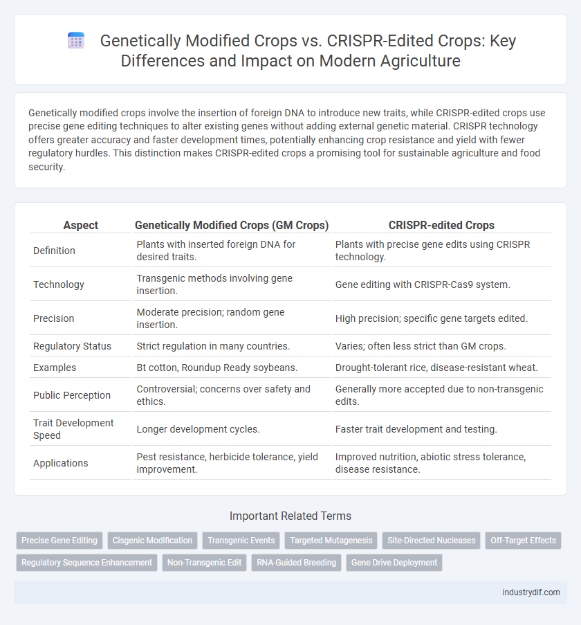 Genetically Modified Crops vs. CRISPR-Edited Crops: Key Differences and Impact on Modern Agriculture
