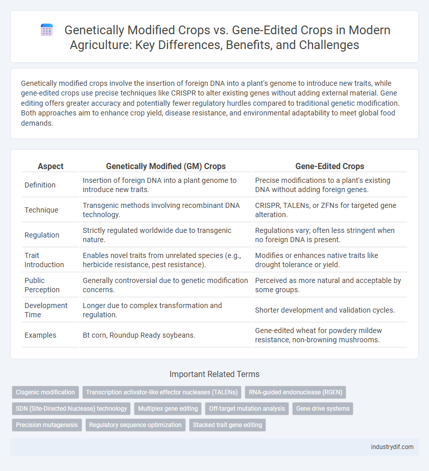 Genetically Modified Crops vs. Gene-Edited Crops in Modern Agriculture: Key Differences, Benefits, and Challenges