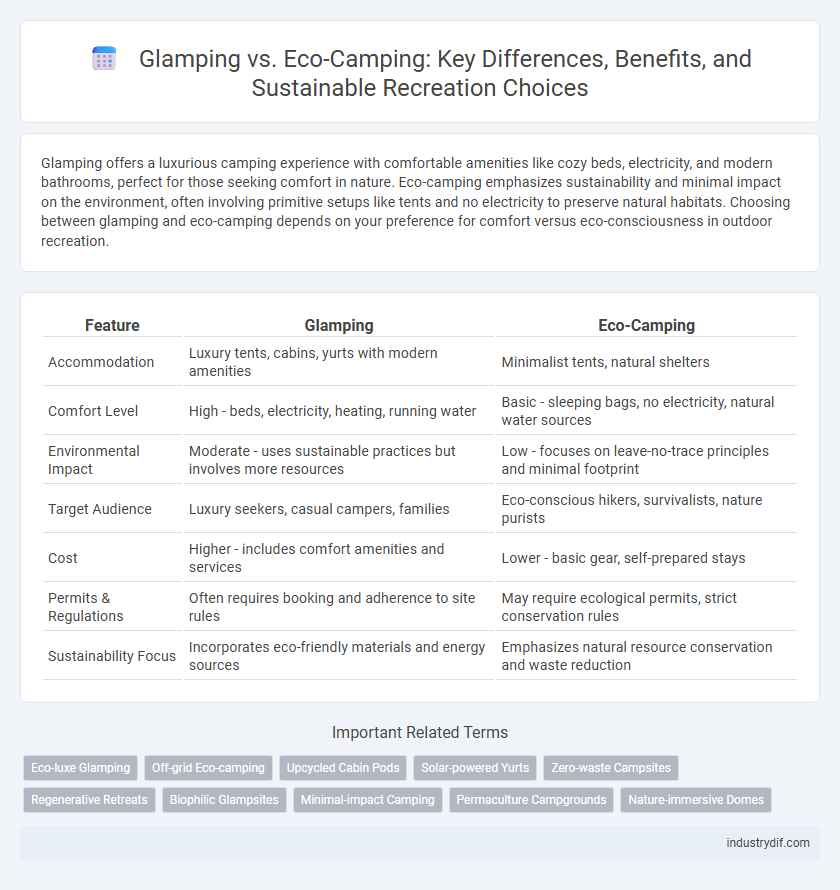Glamping vs. Eco-Camping: Key Differences, Benefits, and Sustainable Recreation Choices