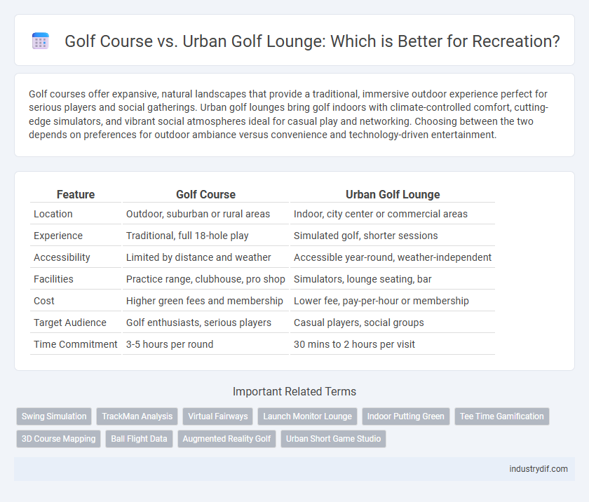 Golf Course vs. Urban Golf Lounge: Which is Better for Recreation?