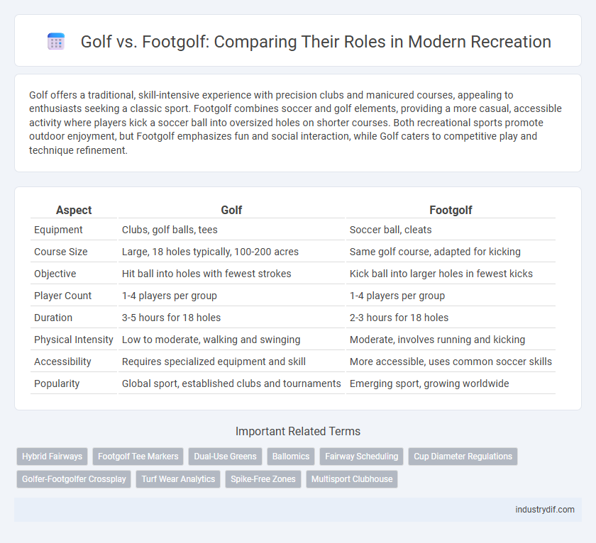 Golf vs. Footgolf: Comparing Their Roles in Modern Recreation