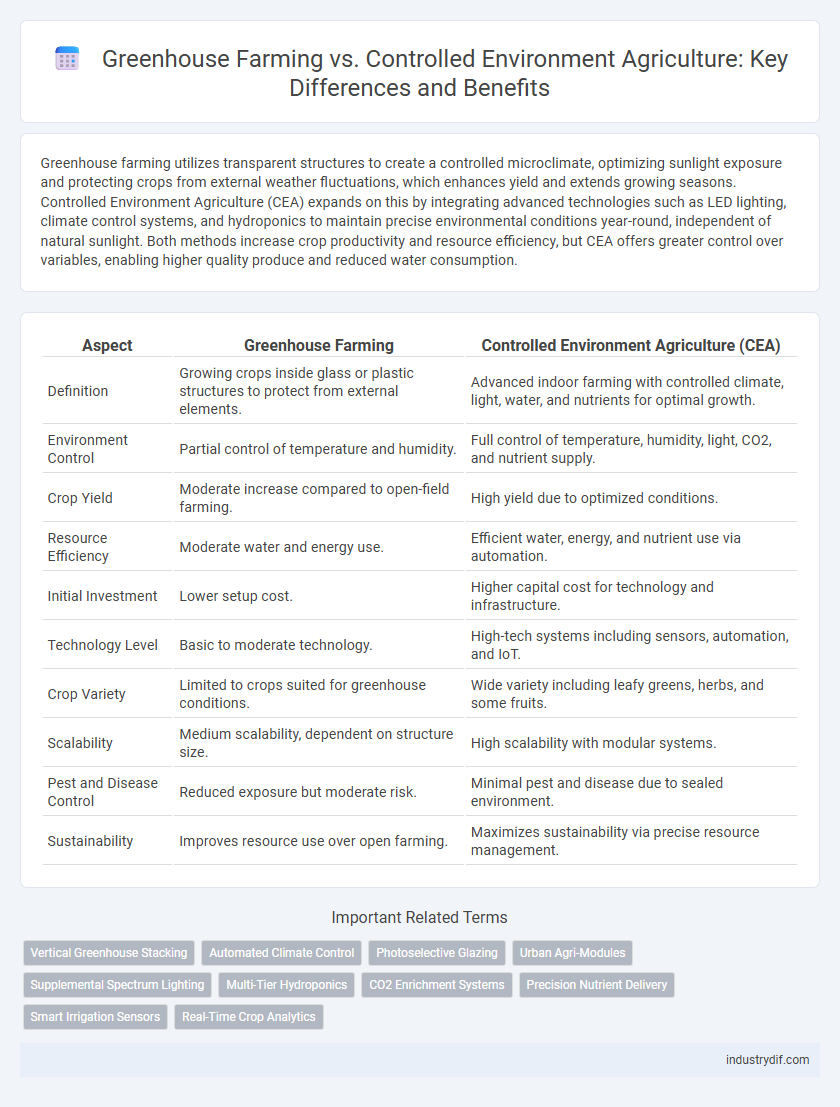 Greenhouse Farming vs. Controlled Environment Agriculture: Key Differences and Benefits