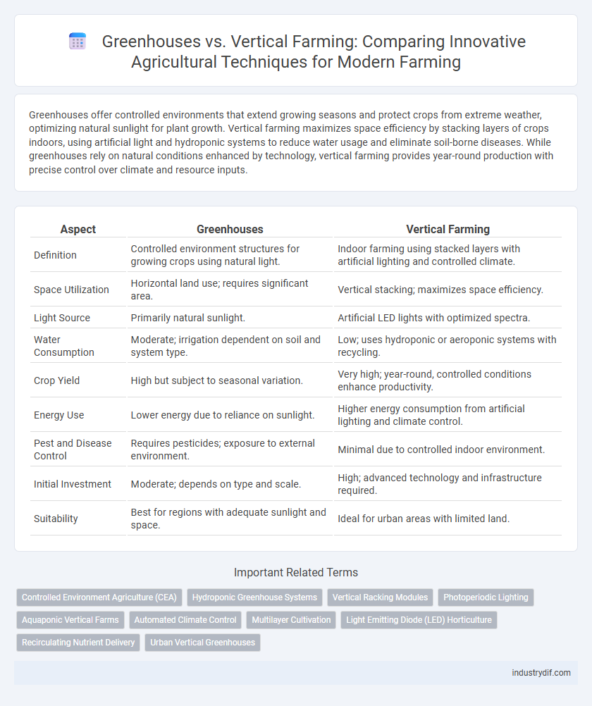 Greenhouses vs. Vertical Farming: Comparing Innovative Agricultural Techniques for Modern Farming