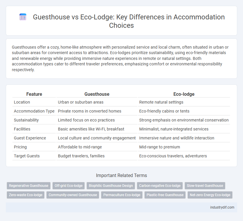 Guesthouse vs Eco-Lodge: Key Differences in Accommodation Choices