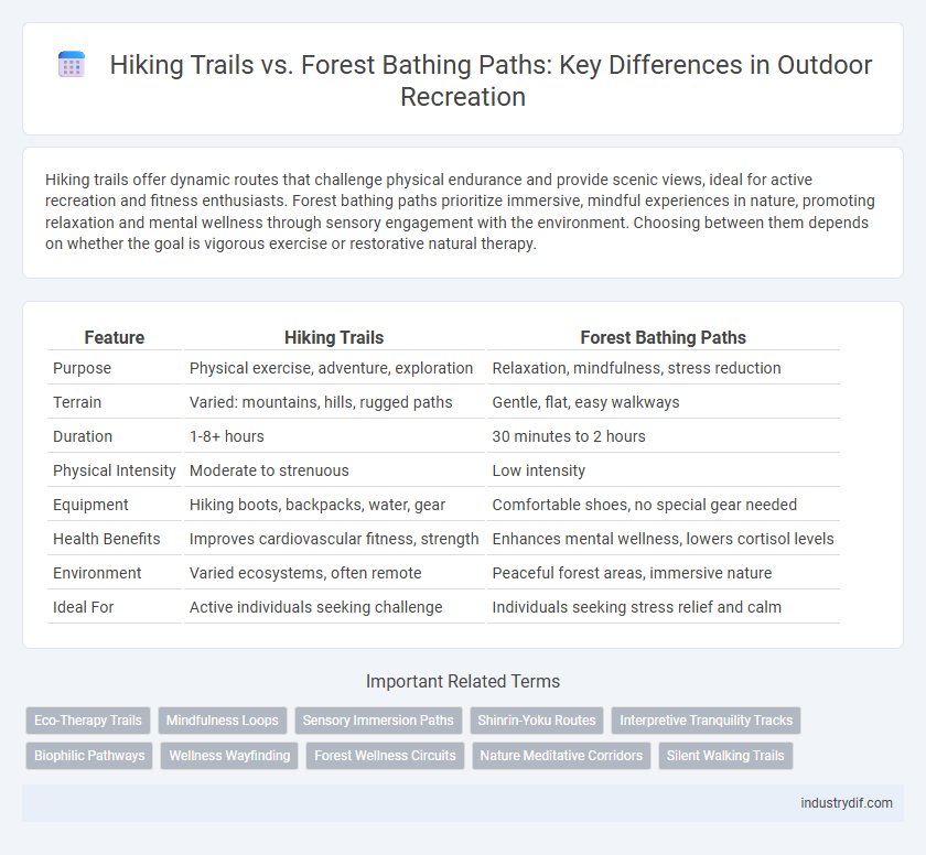 Hiking Trails vs. Forest Bathing Paths: Key Differences in Outdoor Recreation