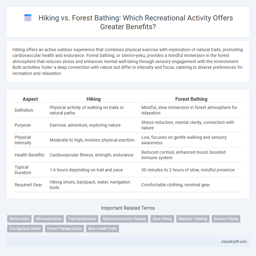 Hiking vs. Forest Bathing: Which Recreational Activity Offers Greater Benefits?