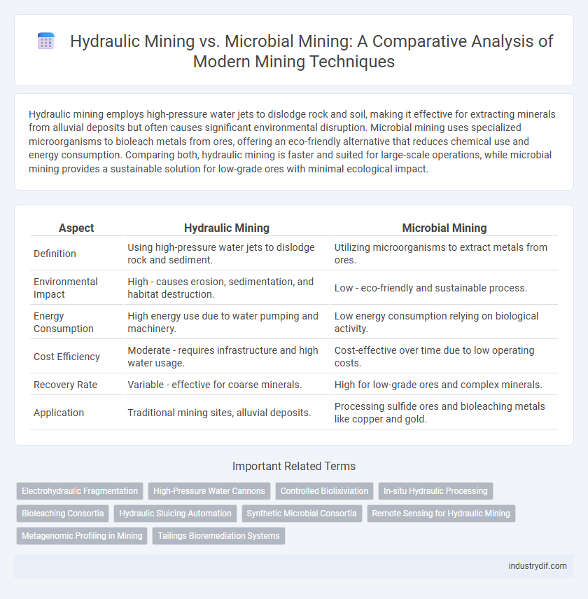 Hydraulic Mining vs. Microbial Mining: A Comparative Analysis of Modern Mining Techniques
