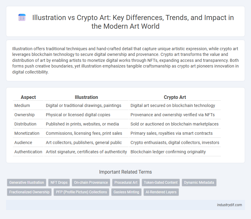 Illustration vs Crypto Art: Key Differences, Trends, and Impact in the Modern Art World