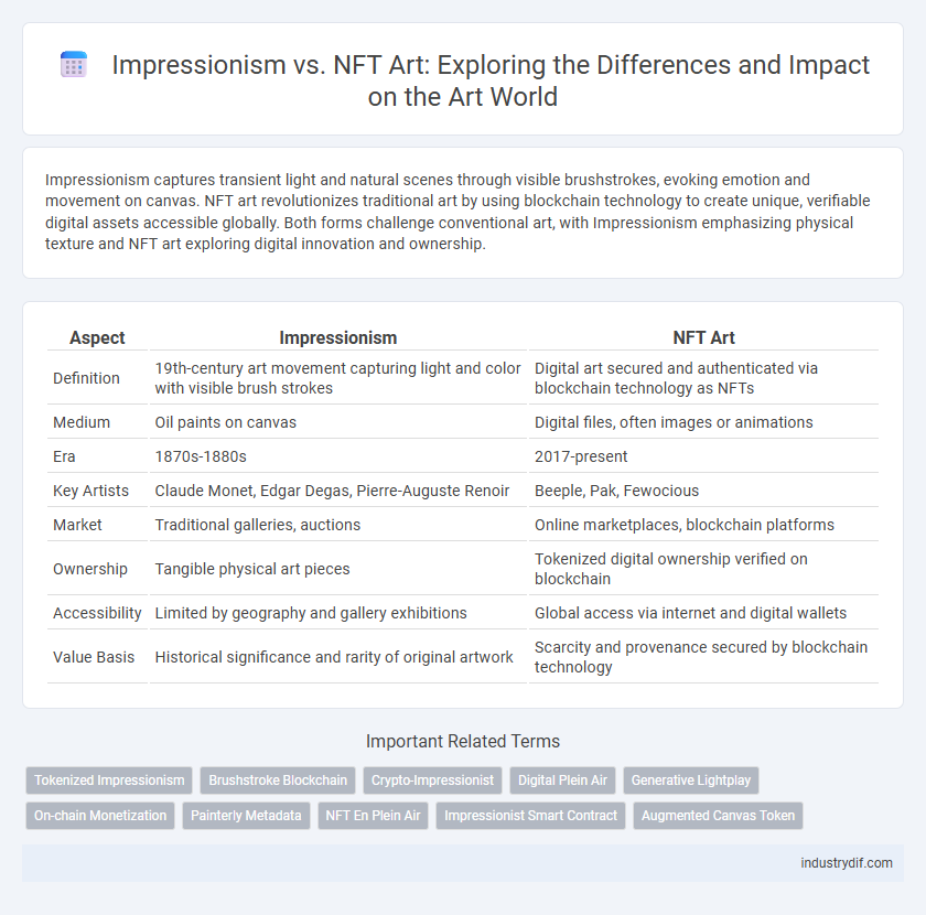 Impressionism vs. NFT Art: Exploring the Differences and Impact on the Art World