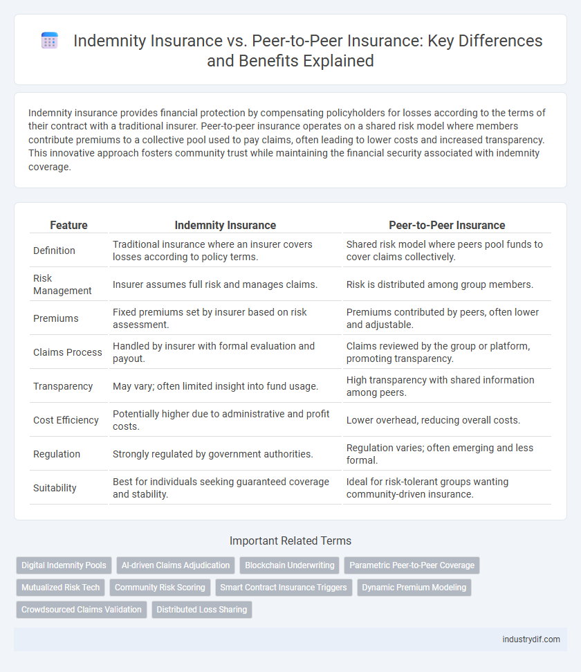 Indemnity Insurance vs. Peer-to-Peer Insurance: Key Differences and Benefits Explained
