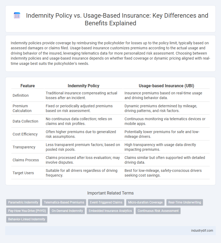 Indemnity Policy vs. Usage-Based Insurance: Key Differences and Benefits Explained