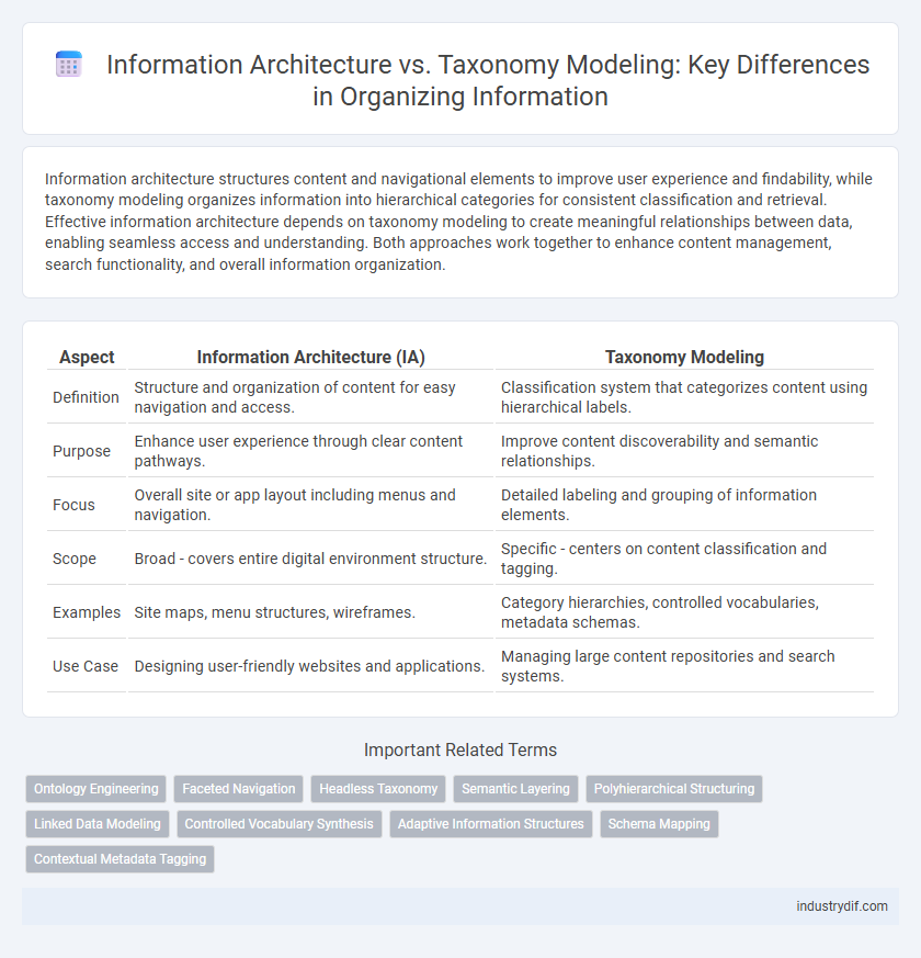 Information Architecture vs. Taxonomy Modeling: Key Differences in Organizing Information