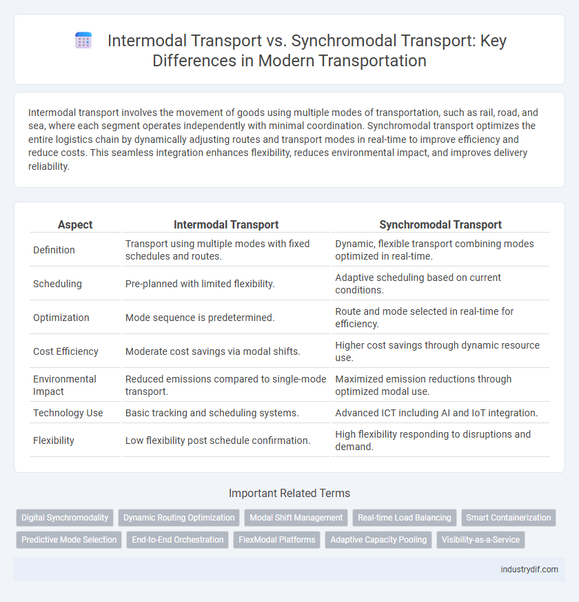 Intermodal Transport vs. Synchromodal Transport: Key Differences in Modern Transportation