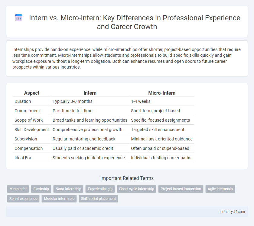 Intern vs. Micro-intern: Key Differences in Professional Experience and Career Growth