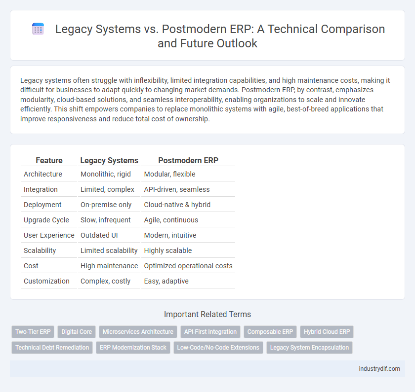 Legacy Systems vs. Postmodern ERP: A Technical Comparison and Future Outlook
