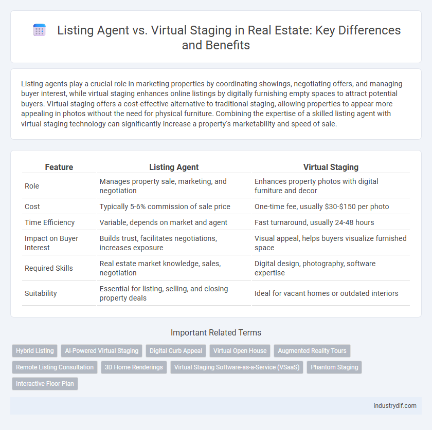Listing Agent vs. Virtual Staging in Real Estate: Key Differences and Benefits