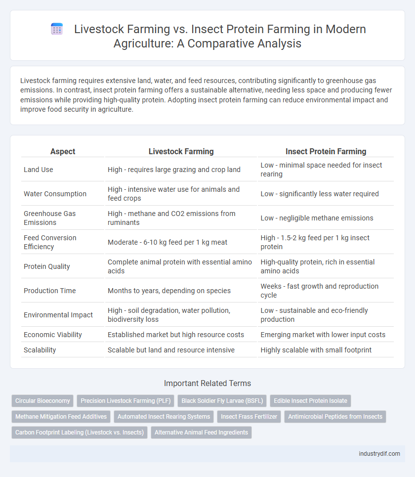 Livestock Farming vs. Insect Protein Farming in Modern Agriculture: A Comparative Analysis