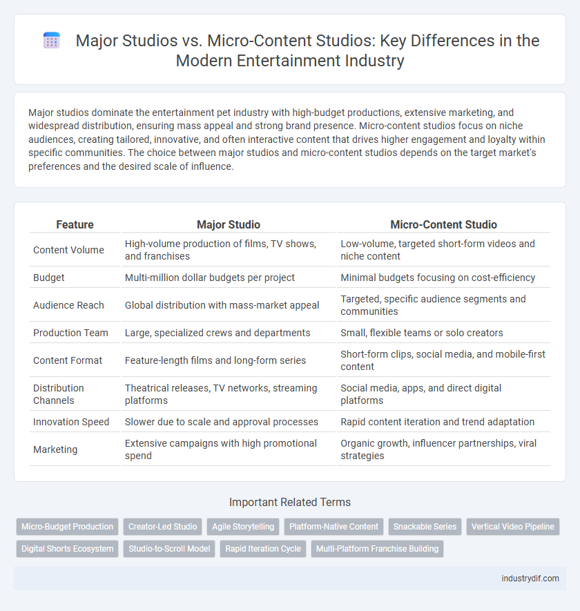 Major Studios vs. Micro-Content Studios: Key Differences in the Modern Entertainment Industry