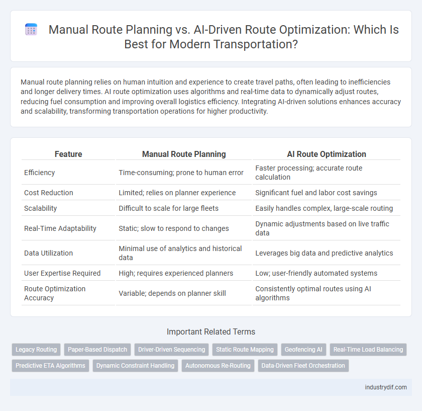 Manual Route Planning vs. AI-Driven Route Optimization: Which Is Best for Modern Transportation?