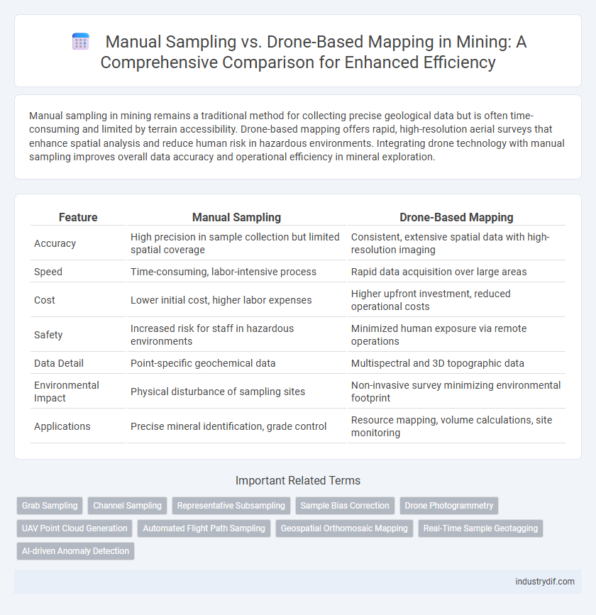 Manual Sampling vs. Drone-Based Mapping in Mining: A Comprehensive Comparison for Enhanced Efficiency