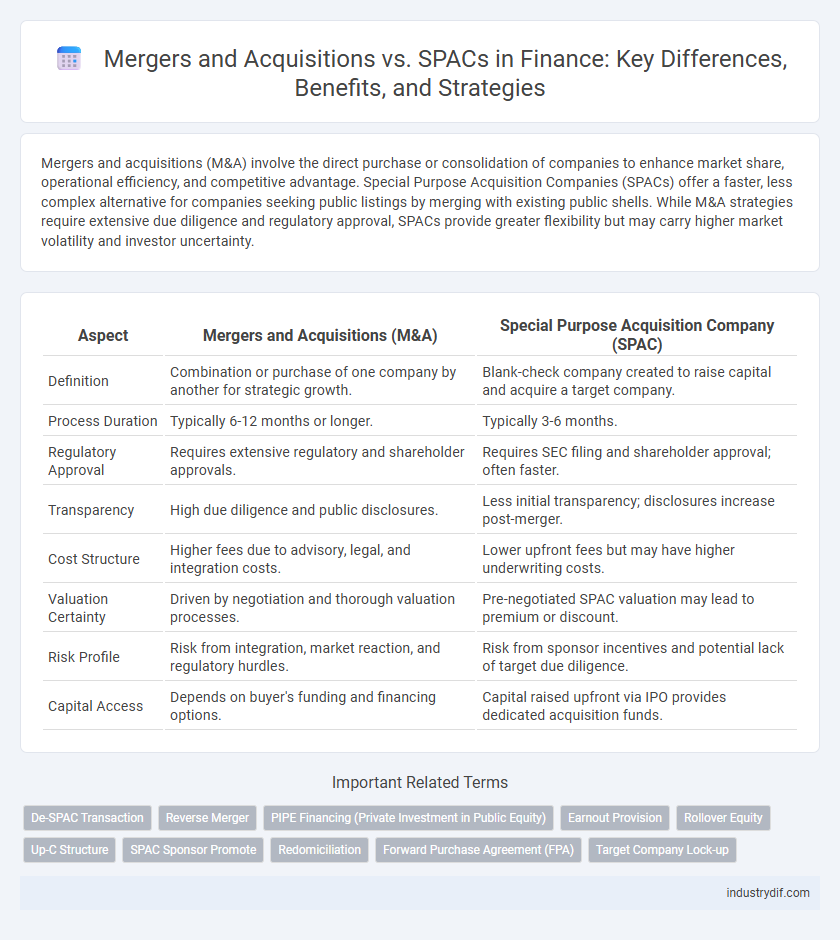 Mergers and Acquisitions vs. SPACs in Finance: Key Differences, Benefits, and Strategies