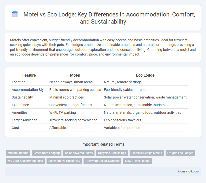 Motel vs Eco Lodge: Key Differences in Accommodation, Comfort, and Sustainability