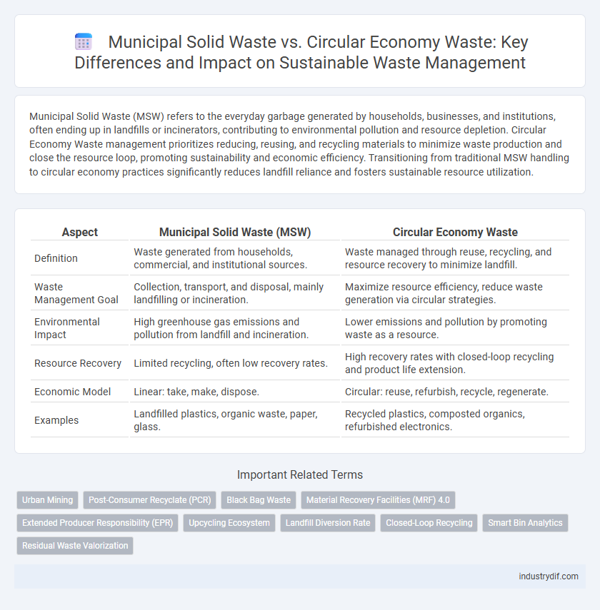 Municipal Solid Waste vs. Circular Economy Waste: Key Differences and Impact on Sustainable Waste Management