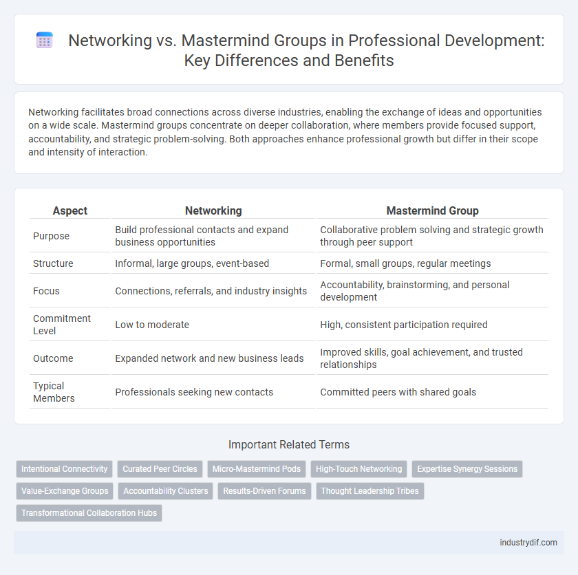 Networking vs. Mastermind Groups in Professional Development: Key Differences and Benefits