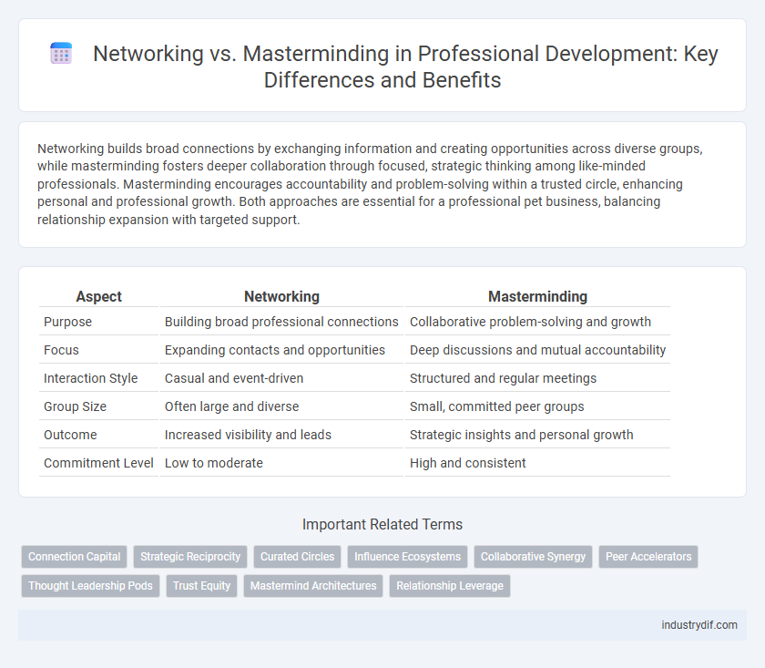 Networking vs. Masterminding in Professional Development: Key Differences and Benefits