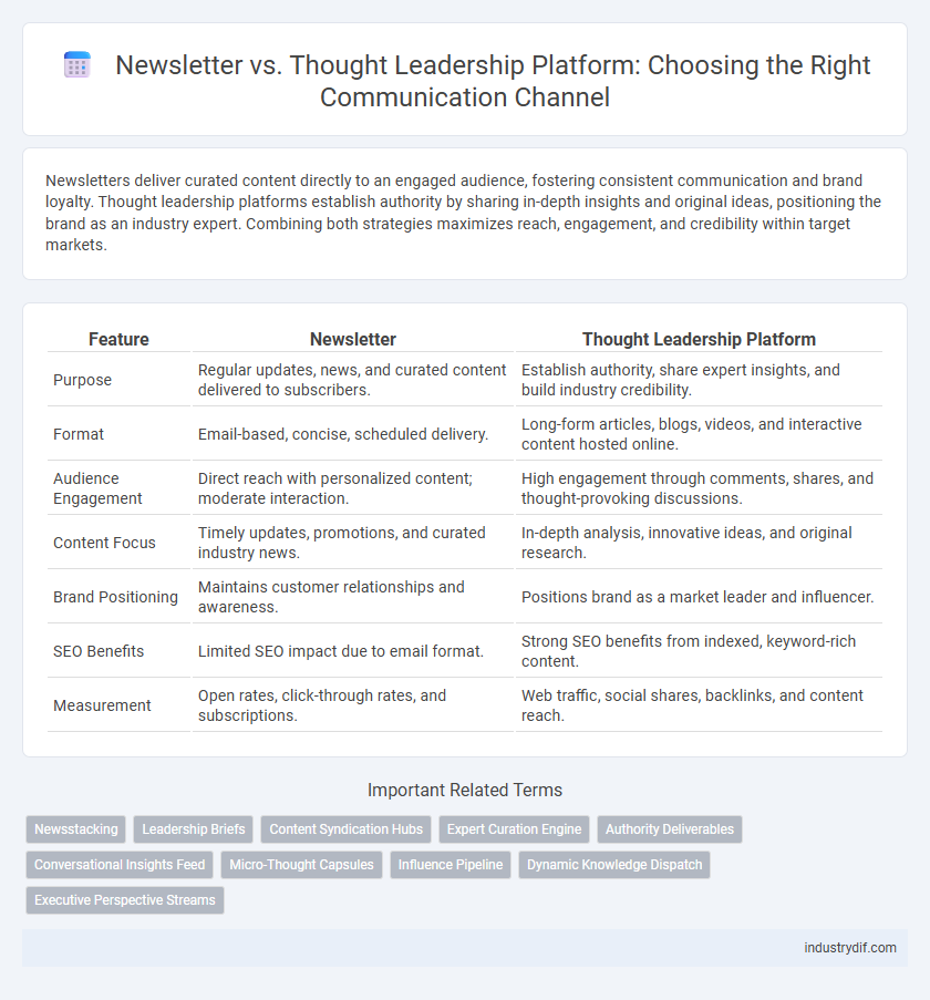 Newsletter vs. Thought Leadership Platform: Choosing the Right Communication Channel