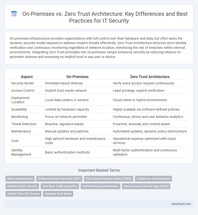 On-Premises vs. Zero Trust Architecture: Key Differences and Best Practices for IT Security