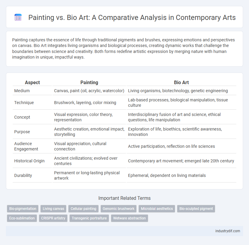 Painting vs. Bio Art: A Comparative Analysis in Contemporary Arts