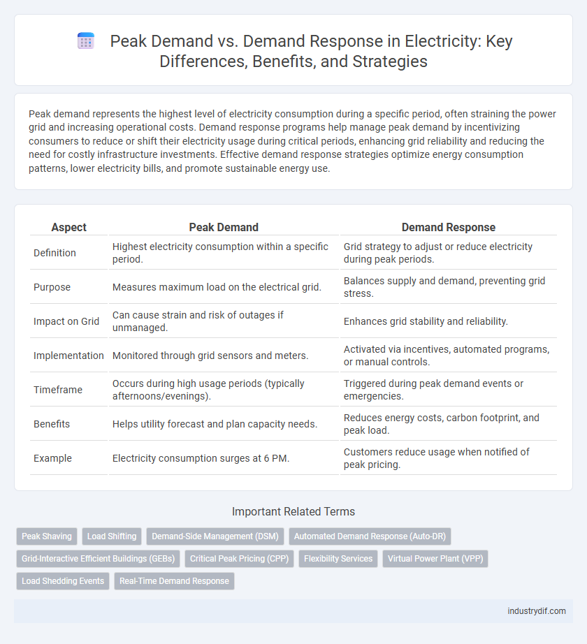 Peak Demand vs. Demand Response in Electricity: Key Differences, Benefits, and Strategies