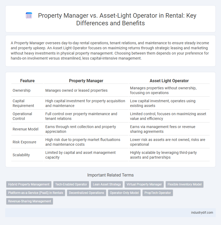 Property Manager vs. Asset-Light Operator in Rental: Key Differences and Benefits