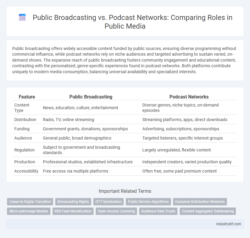 Public Broadcasting vs. Podcast Networks: Comparing Roles in Public Media