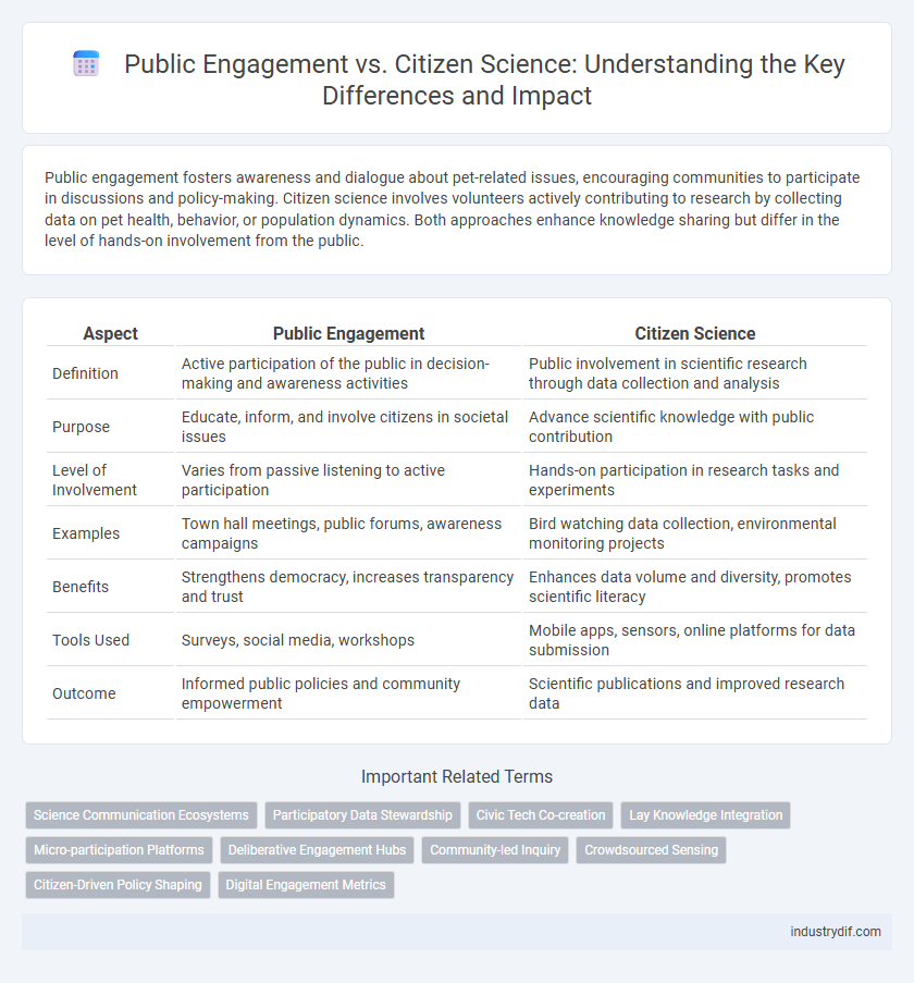 Public Engagement vs. Citizen Science: Understanding the Key Differences and Impact