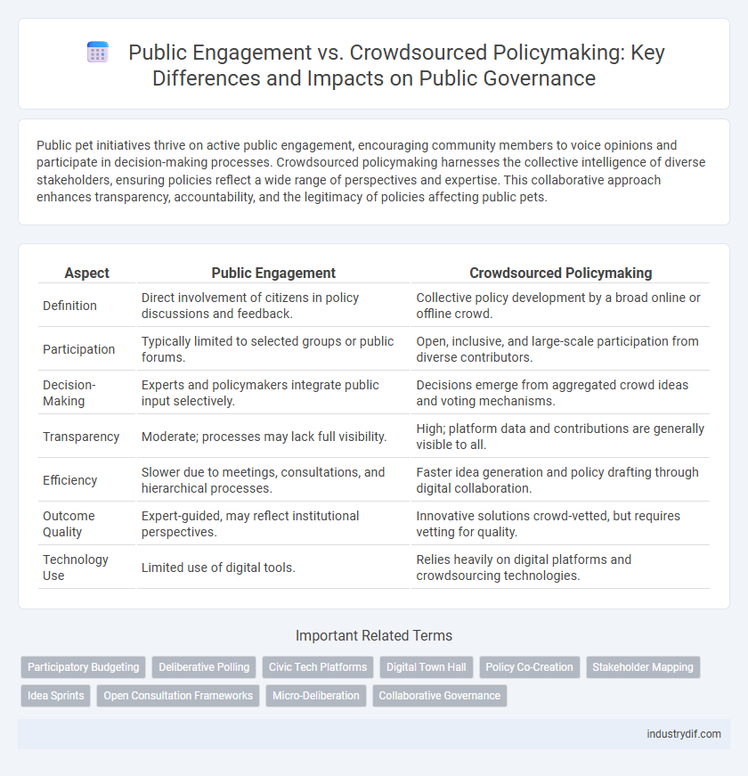 Public Engagement vs. Crowdsourced Policymaking: Key Differences and Impacts on Public Governance