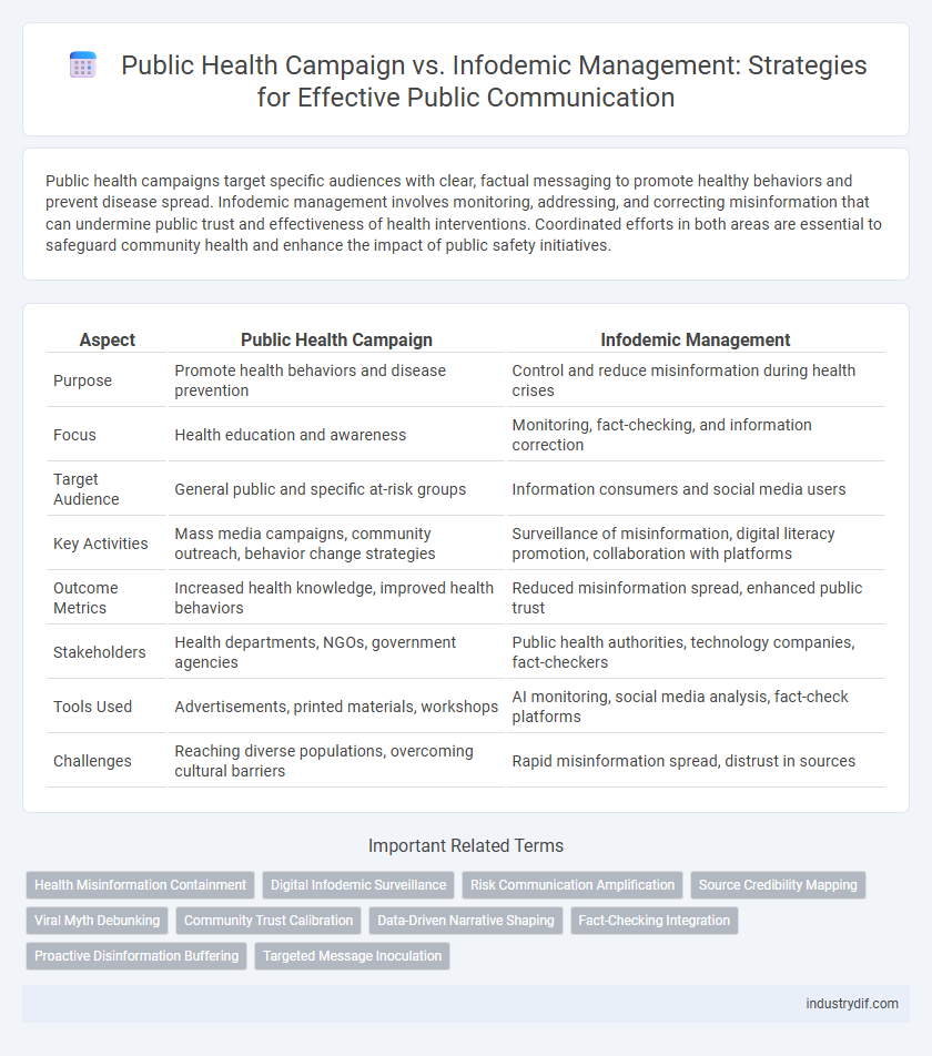 Public Health Campaign vs. Infodemic Management: Strategies for Effective Public Communication