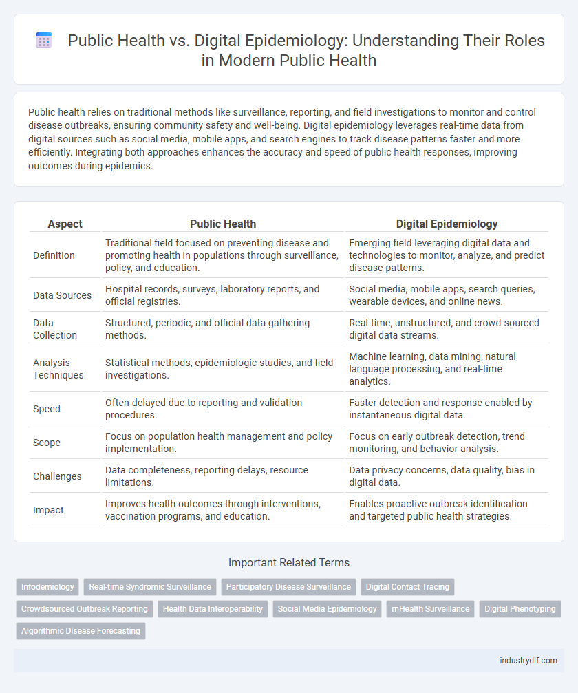 Public Health vs. Digital Epidemiology: Understanding Their Roles in Modern Public Health
