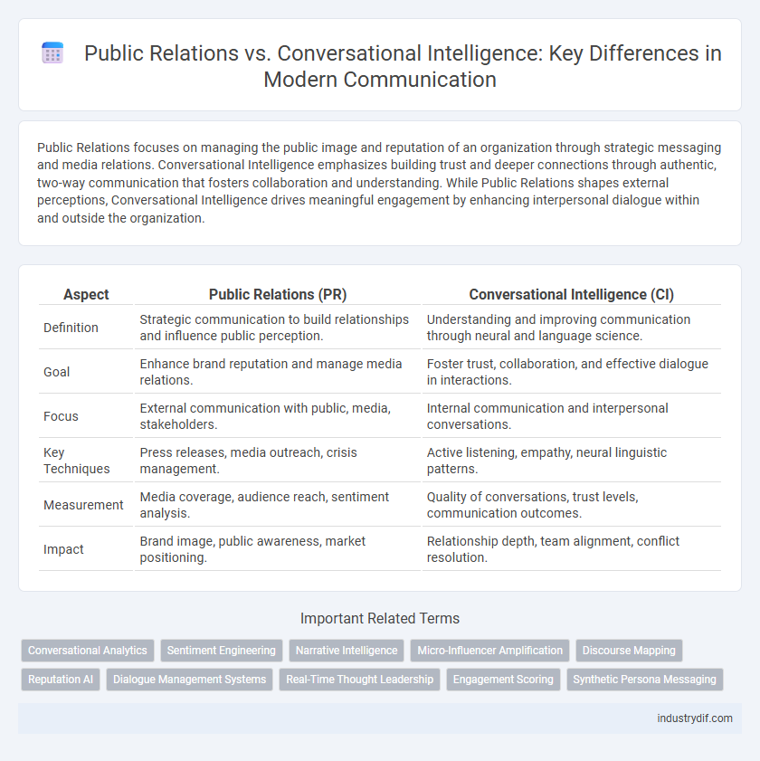 Public Relations vs. Conversational Intelligence: Key Differences in Modern Communication