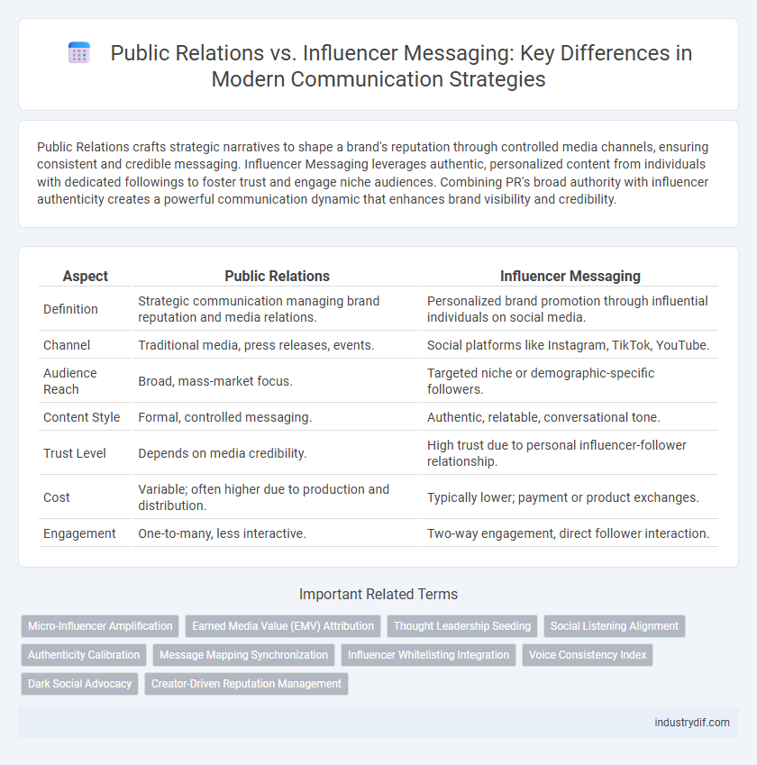 Public Relations vs. Influencer Messaging: Key Differences in Modern Communication Strategies