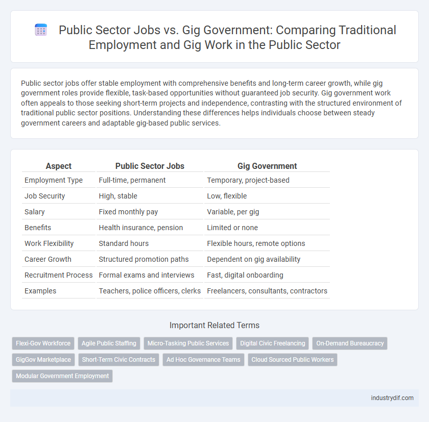 Public Sector Jobs vs. Gig Government: Comparing Traditional Employment and Gig Work in the Public Sector