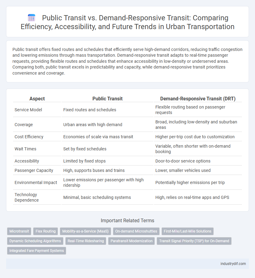 Public Transit vs. Demand-Responsive Transit: Comparing Efficiency, Accessibility, and Future Trends in Urban Transportation