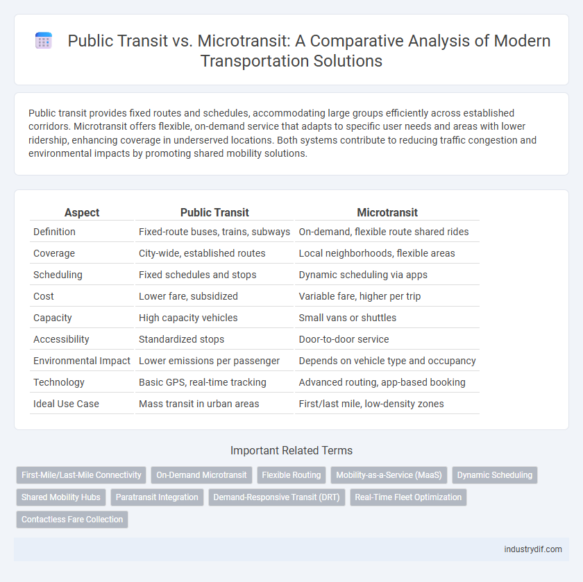 Public Transit vs. Microtransit: A Comparative Analysis of Modern Transportation Solutions